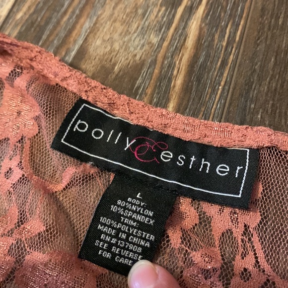 Long Lace Dusty Rose Kimono - Picture 7 of 8